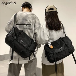 Couples Black Bodybuilding Crossbody Bags Women Travel Large Capacity Ins Tactical Cargo Simple Harajuku Hip Hop Portable Bolsa