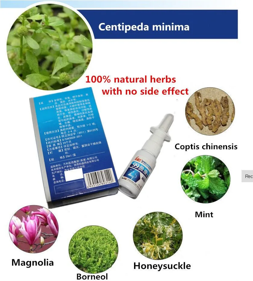 10pcs Chinese Herbal Medicine Nose Spray Treat Nose Blocked Poor Breathing Drop Runny Sneezing Breath Freshener