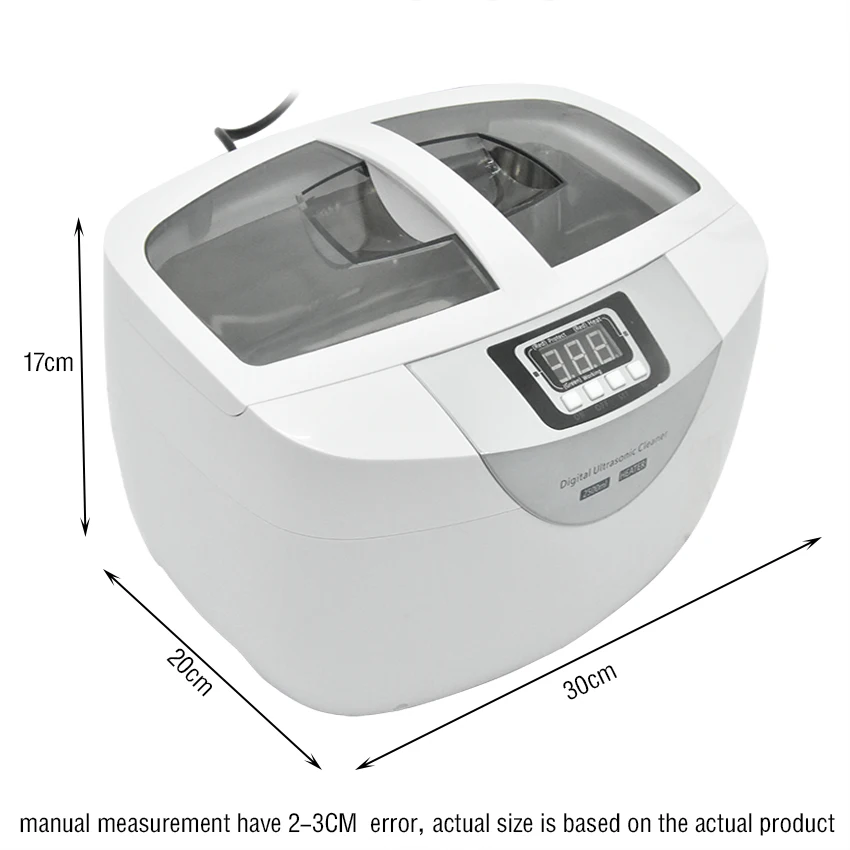 2.5L Digital Ultrasonic Cleaner Jewelry Denture Glasses Ultra Sonic Washer Cleaning Machine Fruits Vegetables Ultrasonic Baths