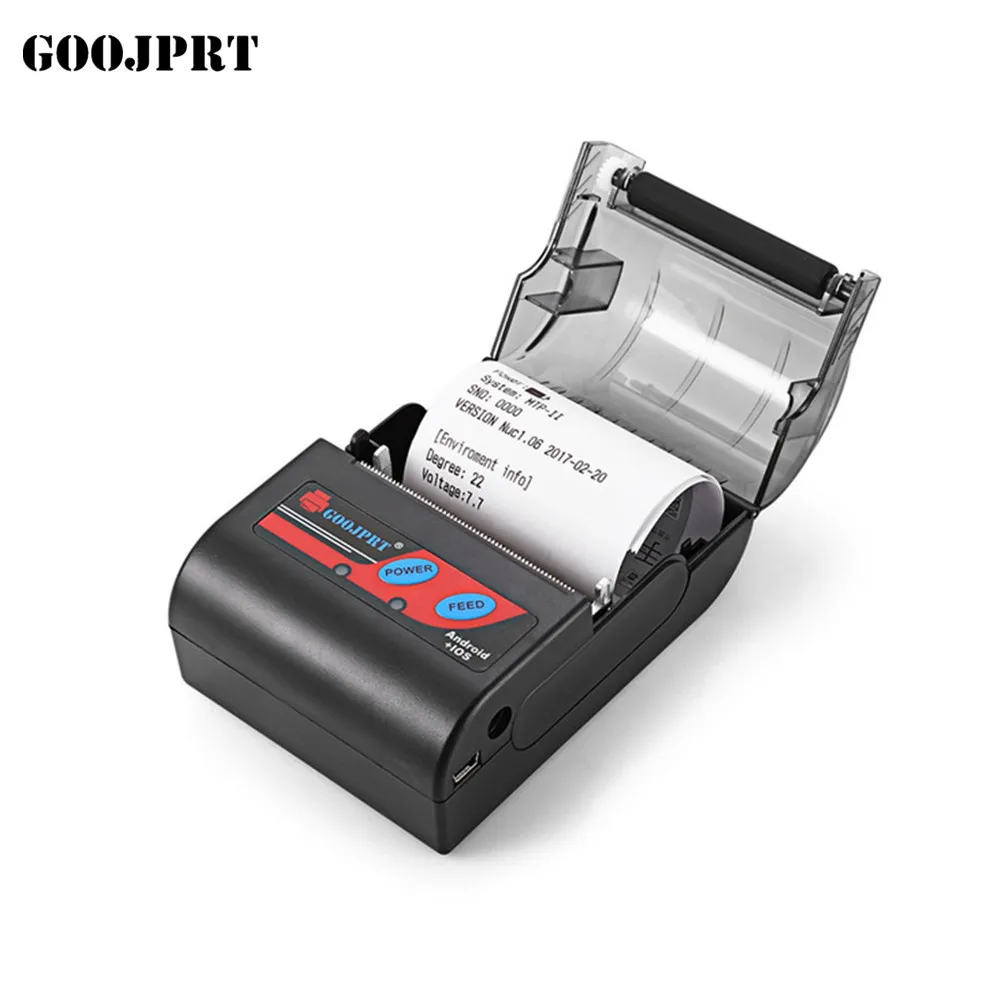 GOOJPRT MTP-2 Receipt Portable Printer Wireless Bluetooth Thermal Printer With USB Port for Android iOS Supermarket Club