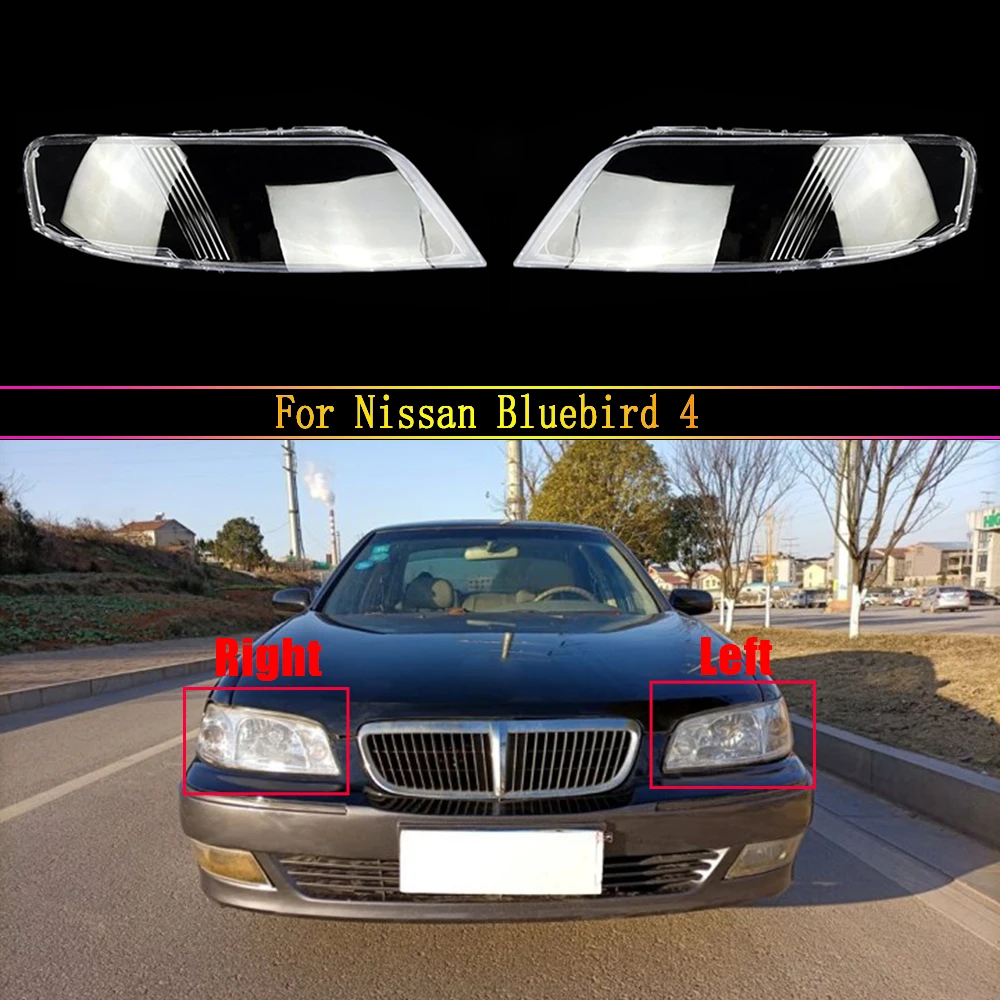 

Front Car Headlamp Auto Light Case Transparent Lampshade Lamp Shell Headlight Lens Glass Cover For Nissan Bluebird 4