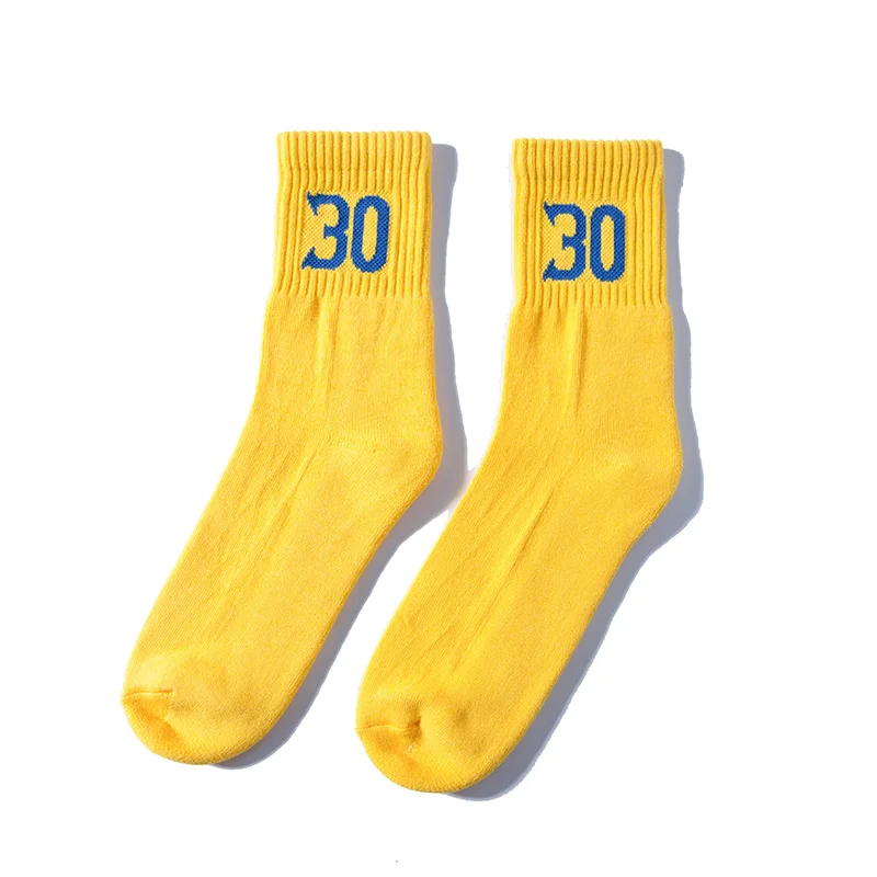 No30 Thirty Thick Sport Crew Man Socks Digital Number Point Guard Golden State US Team 2021 Stephen Curry Basketball Player Star