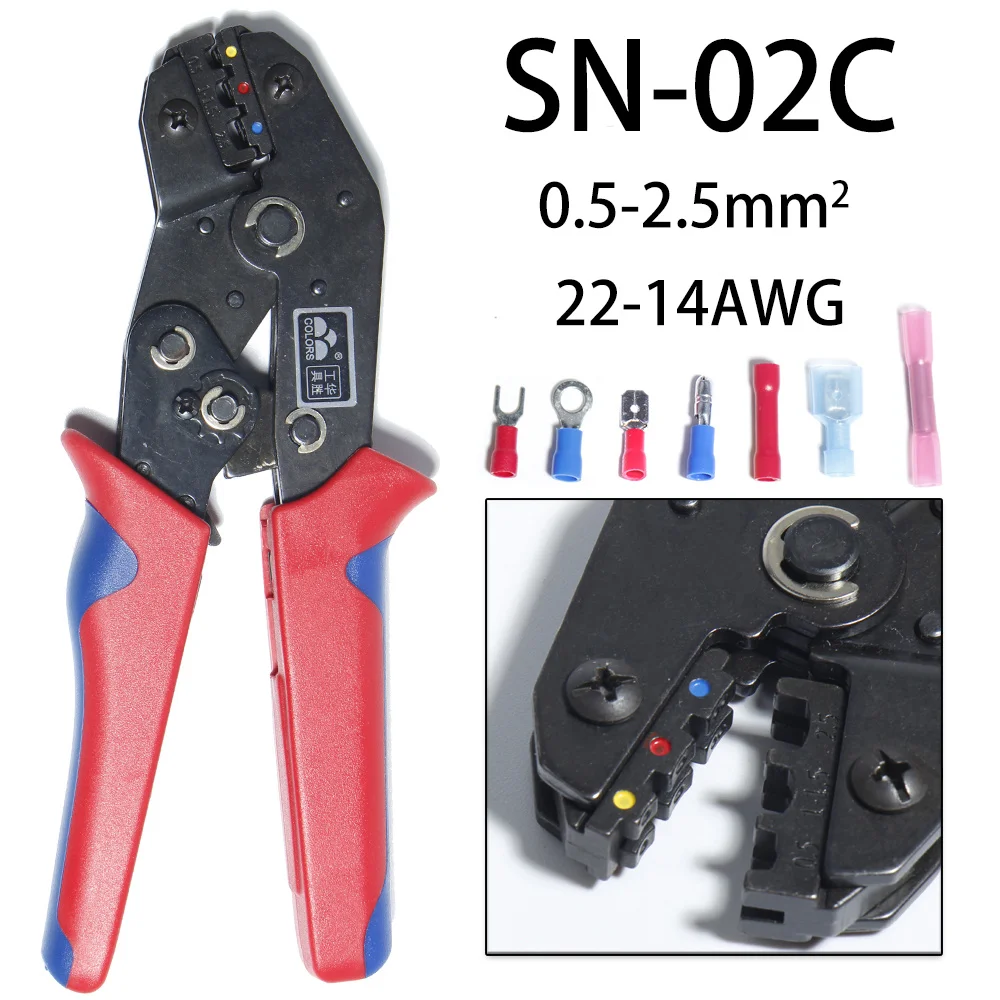 Cold pressing line clamp Naked Terminals Crimper Heat Connector Wire pliers Jaws Multitool fitter Crimping mini Hand Tools