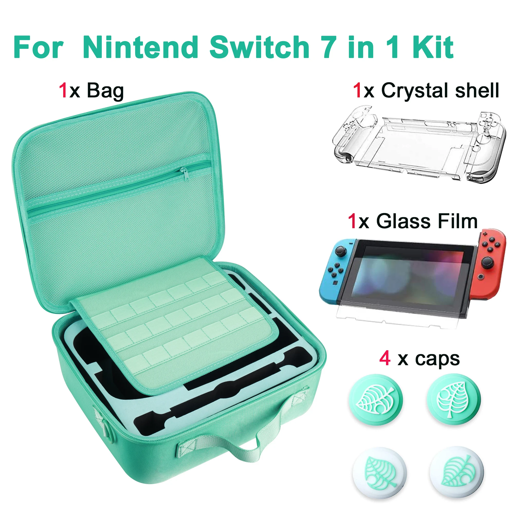 

7 IN 1 for Nintend Switch Animal Crossing Case for Nintendo switch Portable Bag for Nintendo Switch Console Accessories