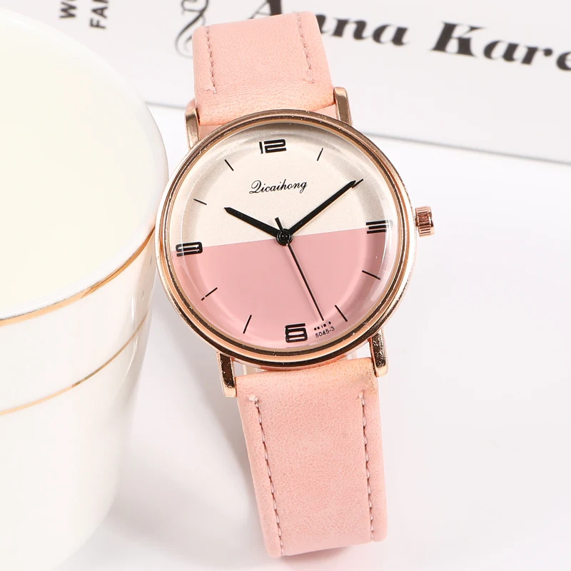 Nova moda simples mulheres relógios senhoras casual relógio de quartzo de couro feminino relógio feminino relógio feminino montre femme zegarek damski