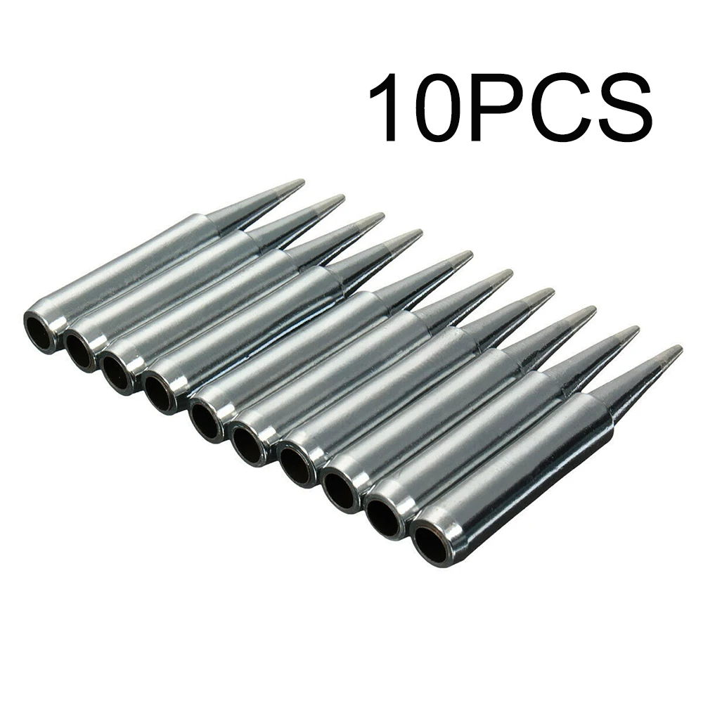 

10pc 900M-T-B Lead-free Pure Copper Solder Iron Tips 6.3mm 4mm For Soldering Station Welding Torch Tip Welder Solder Accessories