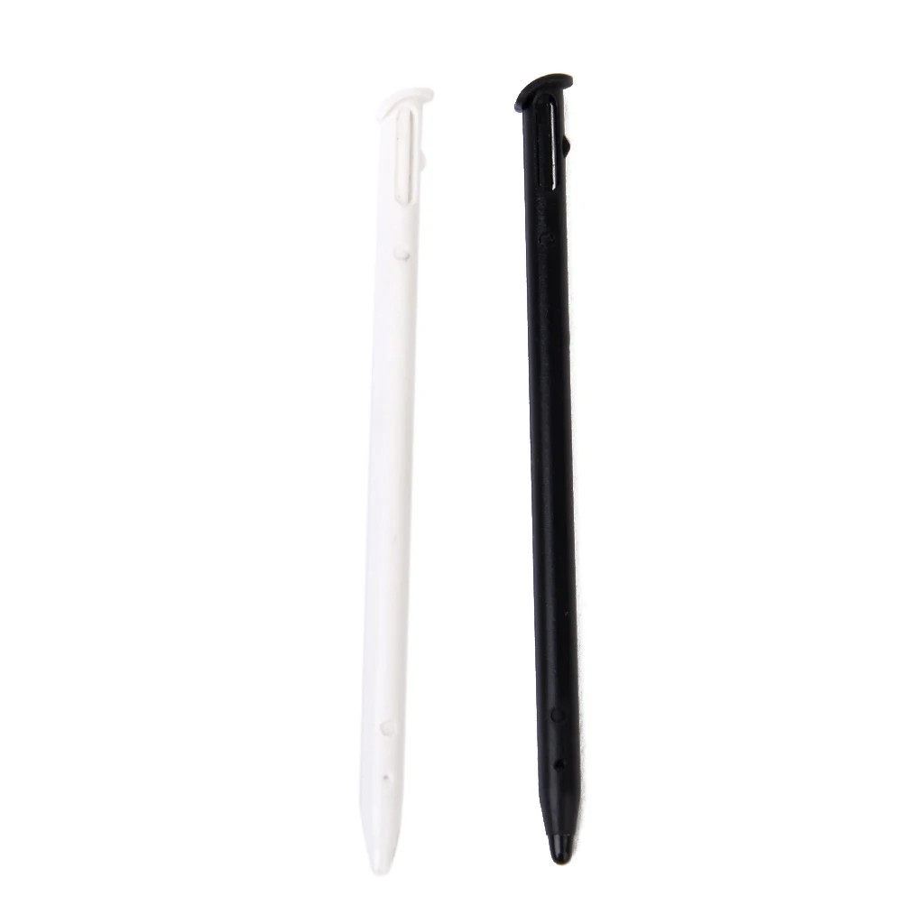 Plastic Stylus Touch Screen Pen for New Nintendo 3DS Accessory Pack of 2 Black and white