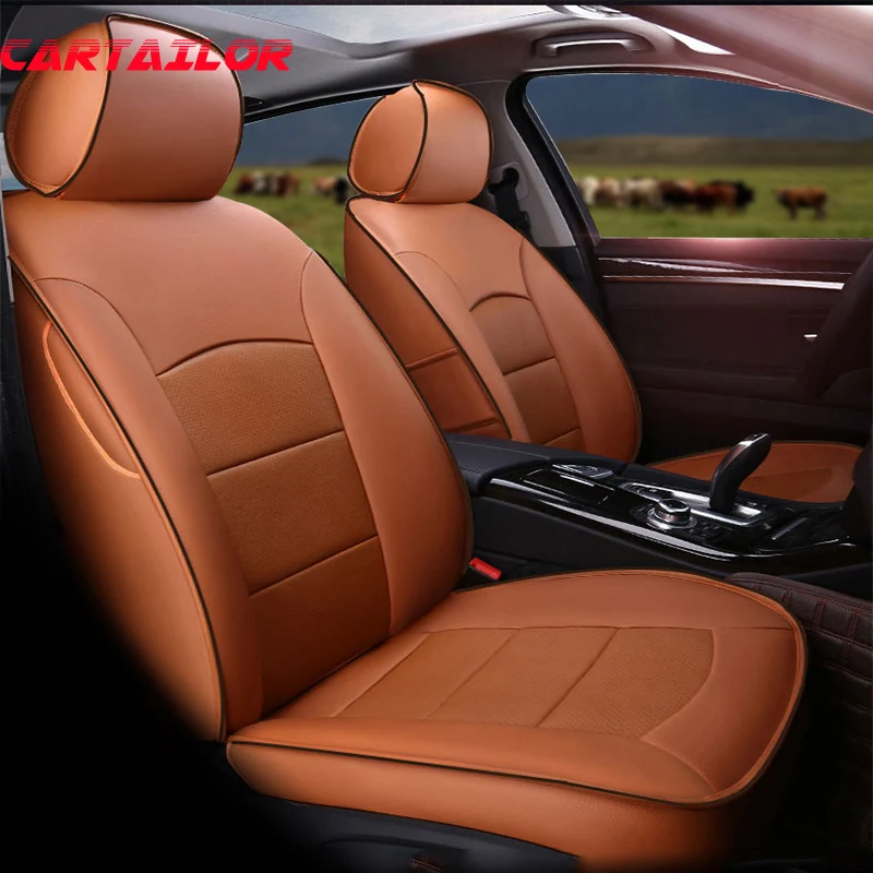 Cowhide & PVC Leather Seat Cover for VW Volkswagen Atlas 2018 2019 2020 2021 Car Seat Covers & Accessories Seats Cushion Support