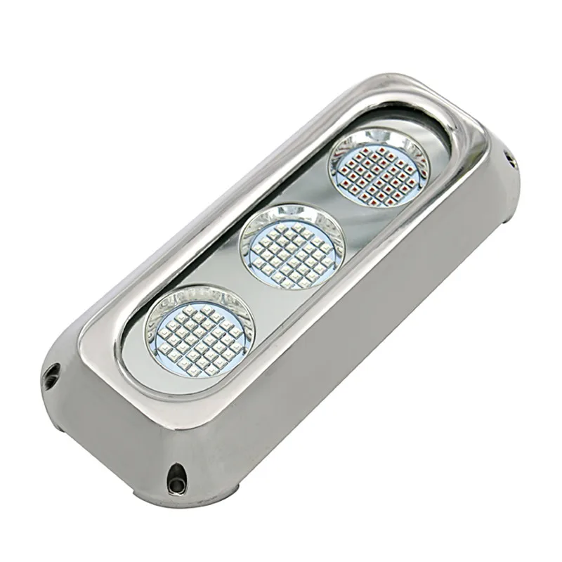 High Brightness RGB RGBW Multi Color Changing Remote Control Rectangle IP68 Submersible Underwater Light Boat Led Lighting
