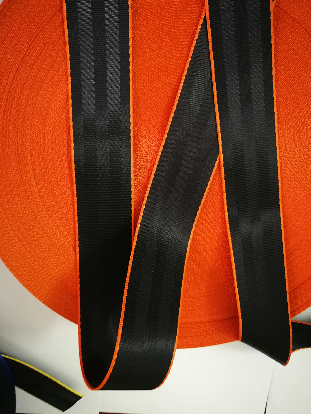 XIMOOR 4M-36M Black-orange Car Seat Belt Webbing Universal Car Personalized Modification Seat Belt Webbing Car Accessories