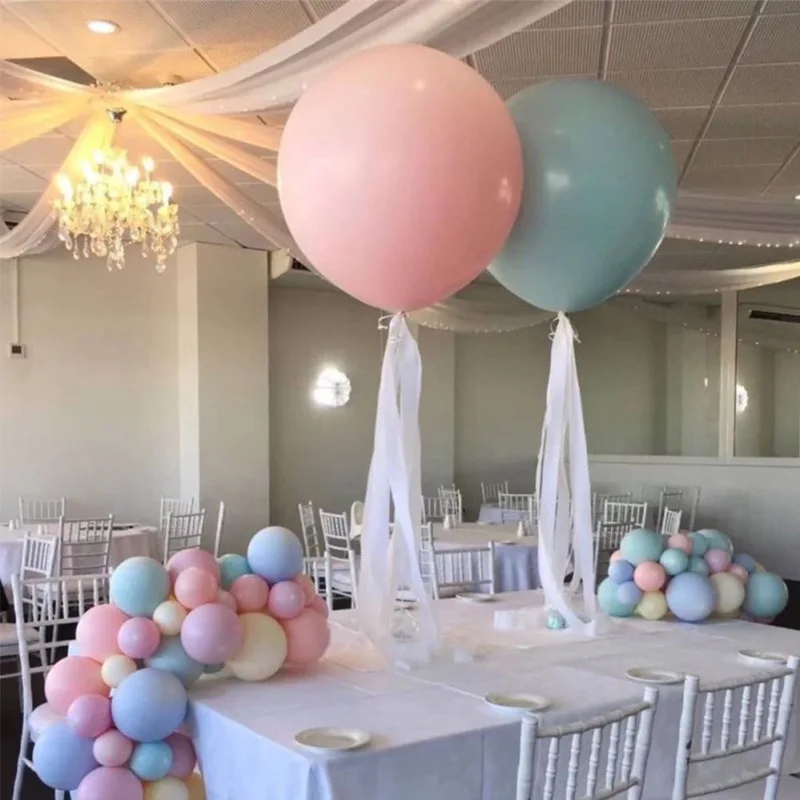 

1pc 18 inch/36 inch oversized thick macarons latex balloon birthday party decoration wedding decoration candy color round ballon