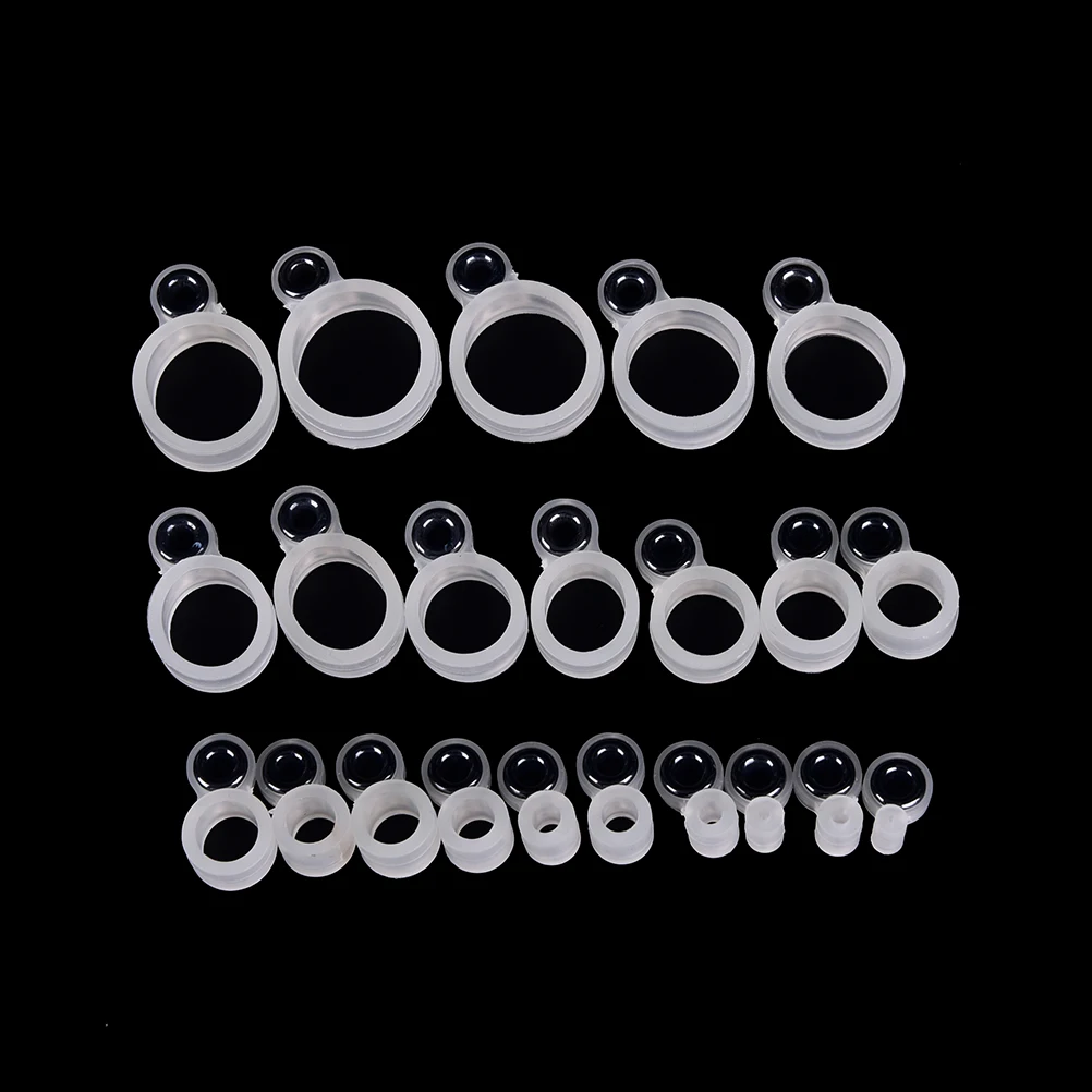 14PCS DIY Guide Silicone Fishing Rod Wire Ring Ceramics Eye Fishing Line Guide Ring Different Sizes