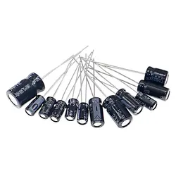 120pcs 12 Value 1uF~470uF Electrolytic Capacitors Assortment Kit 10pcs Each Value