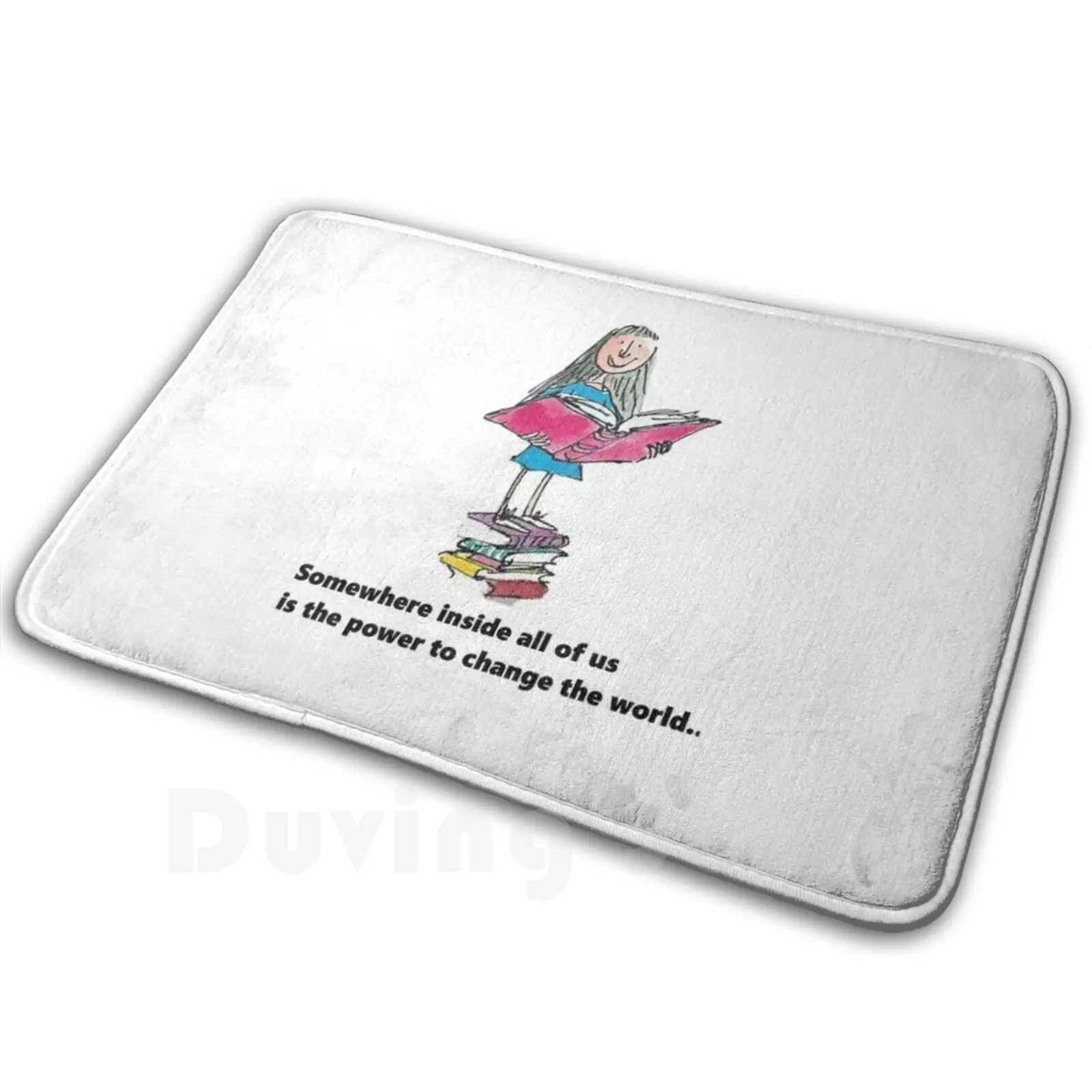 Matilda Bookworm Carpet Mat Rug Cushion Soft Books Reading Bookish Book Love Bookworm Book Dragon Bibliophile Book