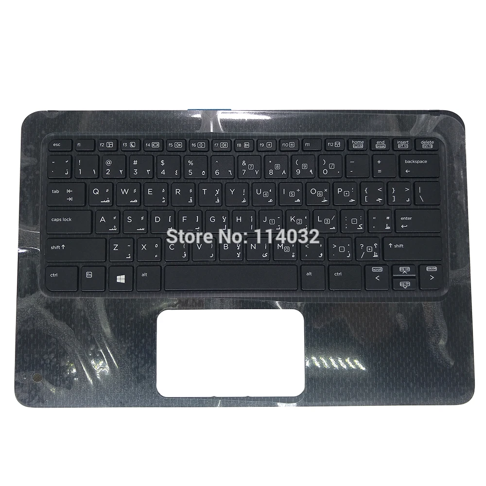 Teclado do Portátil para hp Probook X360 11 g1 g2 ee ar Árabe Preto com Caixa Superior 6070b1118402 6037b0129318 V148726bs1 Novo ar
