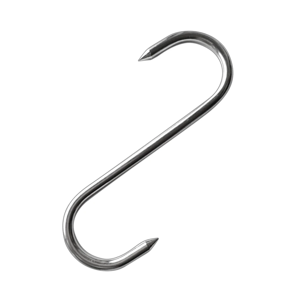 Butcher Meat Hanging S Hook 5.63inch (14.3cm) Kitchen Utensil Hanging Hanger - Heavy Duty 316 Stainless Steel