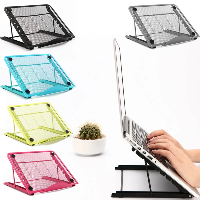 Adjustable Laptop Stand holder Mesh Ventilated Cooler Folding Portable For Laptop Notebook Tablet Adjustable notebook Stand