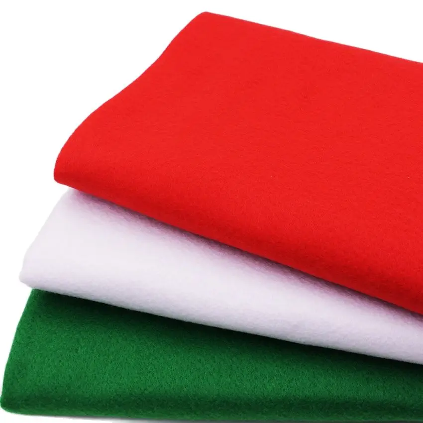 Red White Green Soft Felt Fabric For Needlework DIY Sewing Dolls Crafts/ Christmas Series Non-woven/Polyester Cloth 45CM*110CM