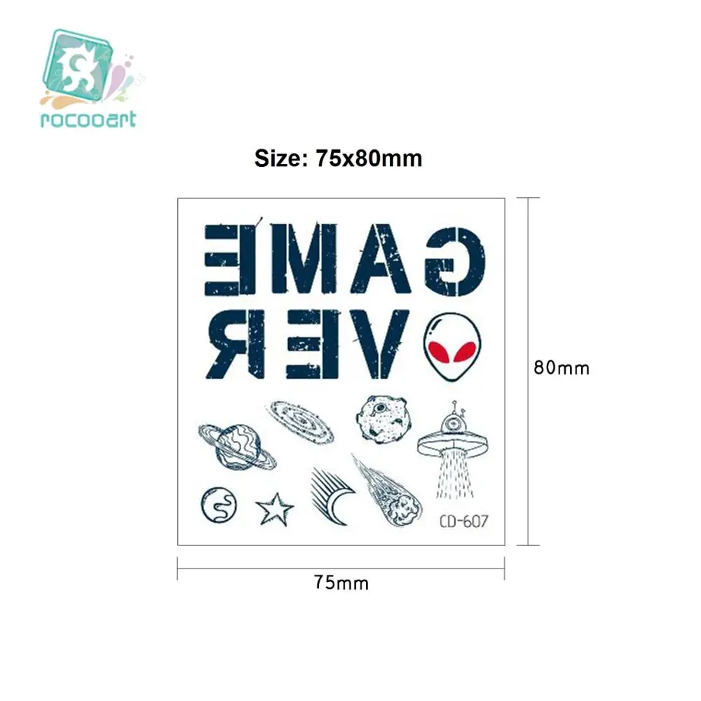 Waterproof Temporary Tattoo Sticker Flower Rose Fake Tatto Flash Tatoo Hand Arm Foot Back Tato Body Art For Girl Women Men image 6