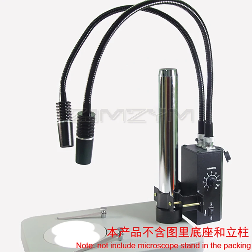 6W 6400K Dual LED Gooseneck Lights Illuminator Lamp Source for Industry Stereo Microscope Camera Gooseneck Spotlight Light Lamp