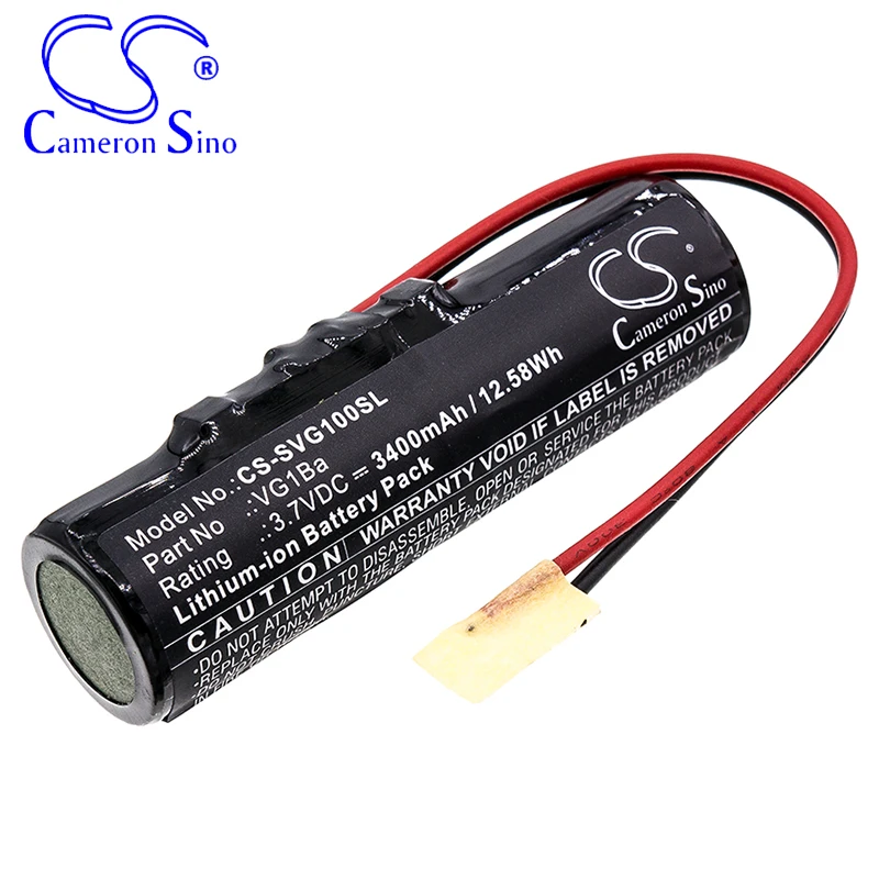 CameronSino Battery for Soundcast VG1 fits Soundcast VG1Ba Speaker Battery 3400mAh/12.58Wh 3.70V Li-ion Black