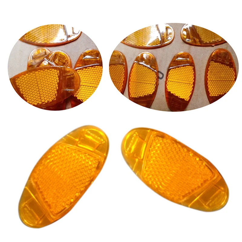 2Pcs  Bike Spoke Reflector Safety Warning Light Wheel Rim Reflective Mount Night Reflectors Flashing Lights Cycling Light