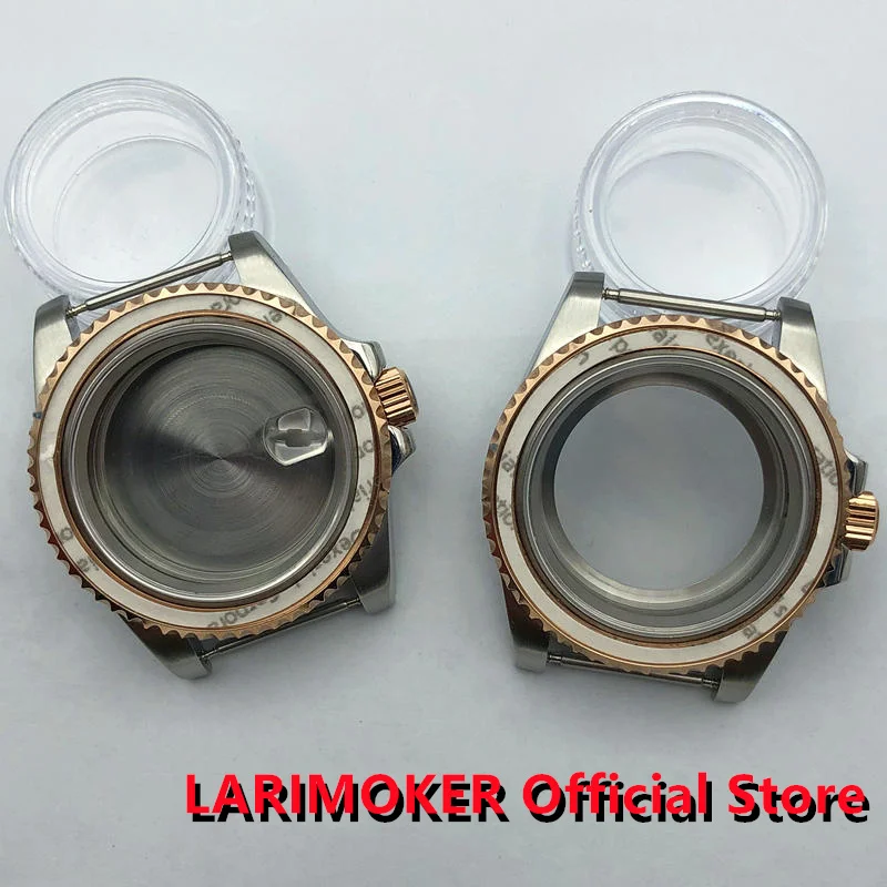 

LARIMOKER 38MM/40MM Silver + Rose Gold Watchcase Sapphire Glass ETA2836 24Jewel NH35 NH38 NH36 PT5000 DG3804 Miyota8215 Movement