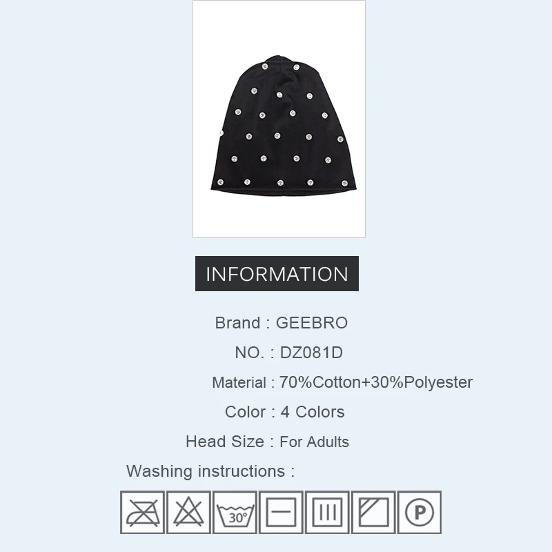 2021 New Style Korean Pearl Dot Beanie Caps For Women Hat Stretch Baggy Hats Fashion Beanies Gorros Soft Warmer Cotton Bonnet