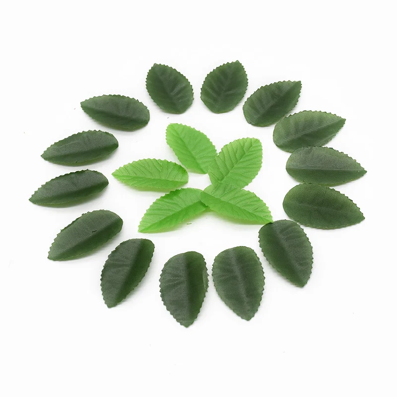 100 Pieces Artificial Leaves Home Decoration Accessories Wedding Decoration New Year Gift Scrapbooking Simulation of Green Plant