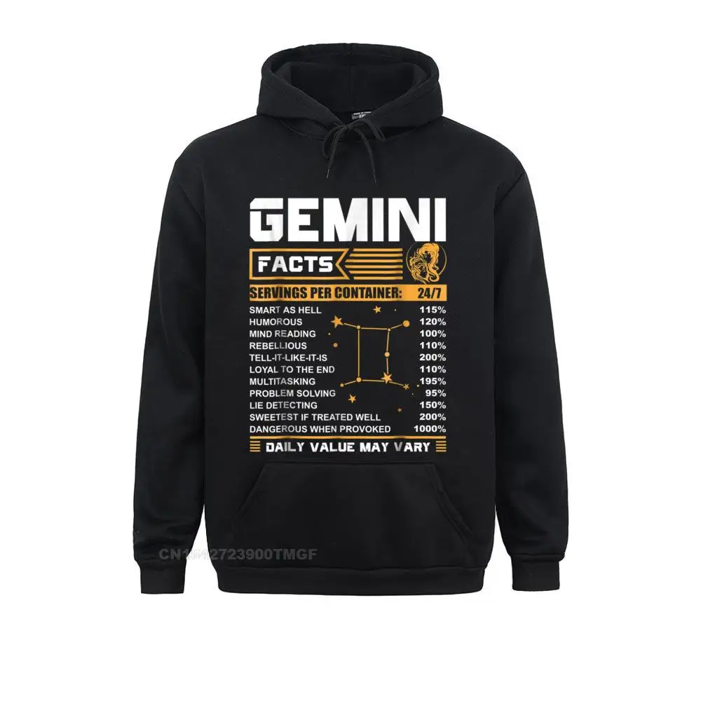 Casual Hoodies Mother Day Funny Hoods Women's Sweatshirts Gemini Facts Zodiac Oversized Hoodie Funny Gemini Birthday Gifts