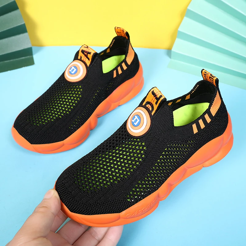 2025 New Fashion Summer Mesh Youth Boys And Girls Shoes Casual Sports Lightweight Transparent Light Delicate And Comfortable