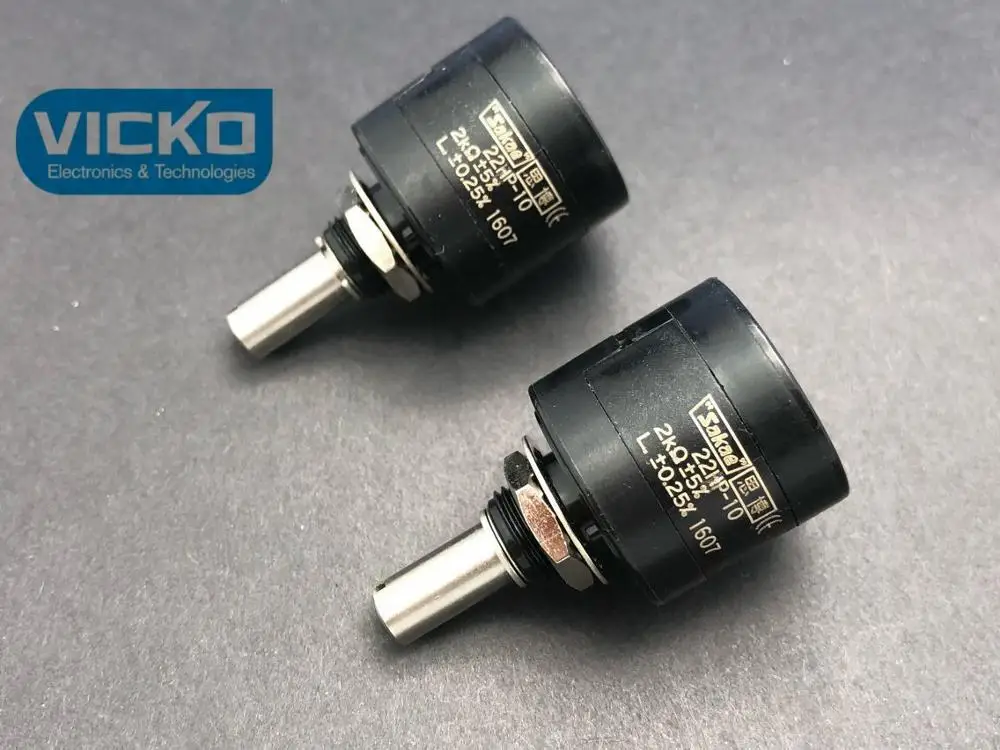 [VK] Japan  sakae 22HP-10 5K 10K precision multi-turn potentiometer 2W switch