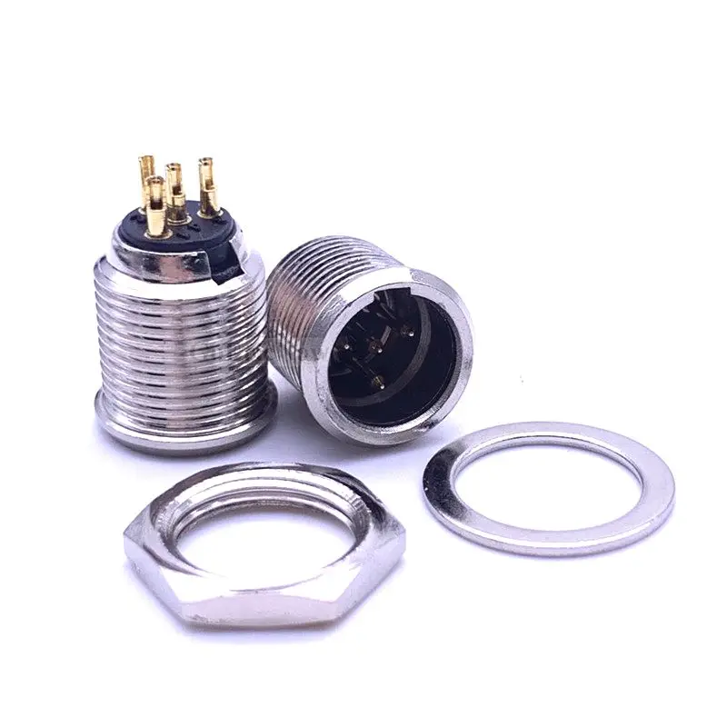 1 قطعة صغيرة XLR 3 4 5 6 7 دبوس ذكر/أنثى الهيكل لوحة المقبس التوصيل الصغيرة XLR الصوت ميكروفون موصل هيئة التصنيع العسكري