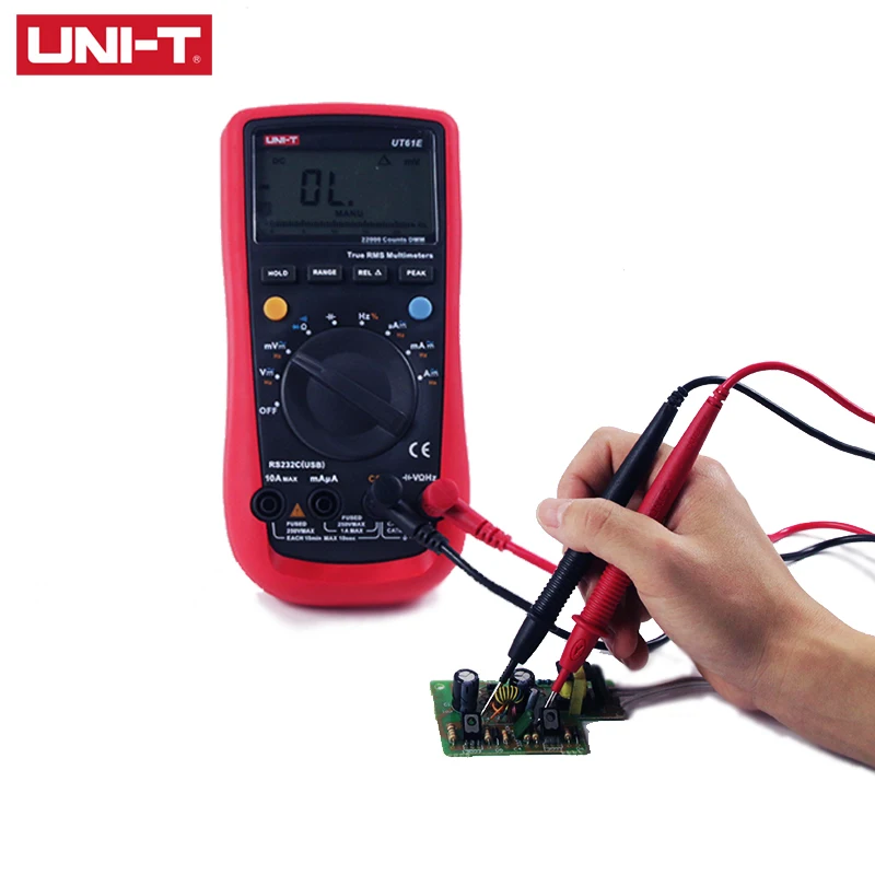 UNI-T UNI T UT61E Digital Multimeter Meter Ture RMS Auto Range AC DC Voltage Tester 22000 Counts Data Hold High Reliability