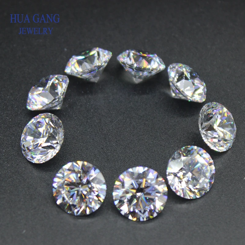 5A 50pcs 3.0~20mm Round Cut White Zircon Stone CZ Stones Synthetic Gemstone For Jewelry Цирконий камень для ювелирных изделий