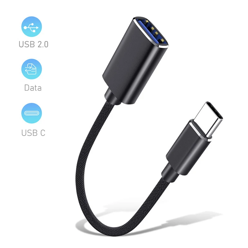 Adaptador USB C a USB OTG, Cable Micro tipo C macho a USB hembra para MacBook Pro, Samsung S21, Xiaomi 11, Huawei, convertidor Tipe