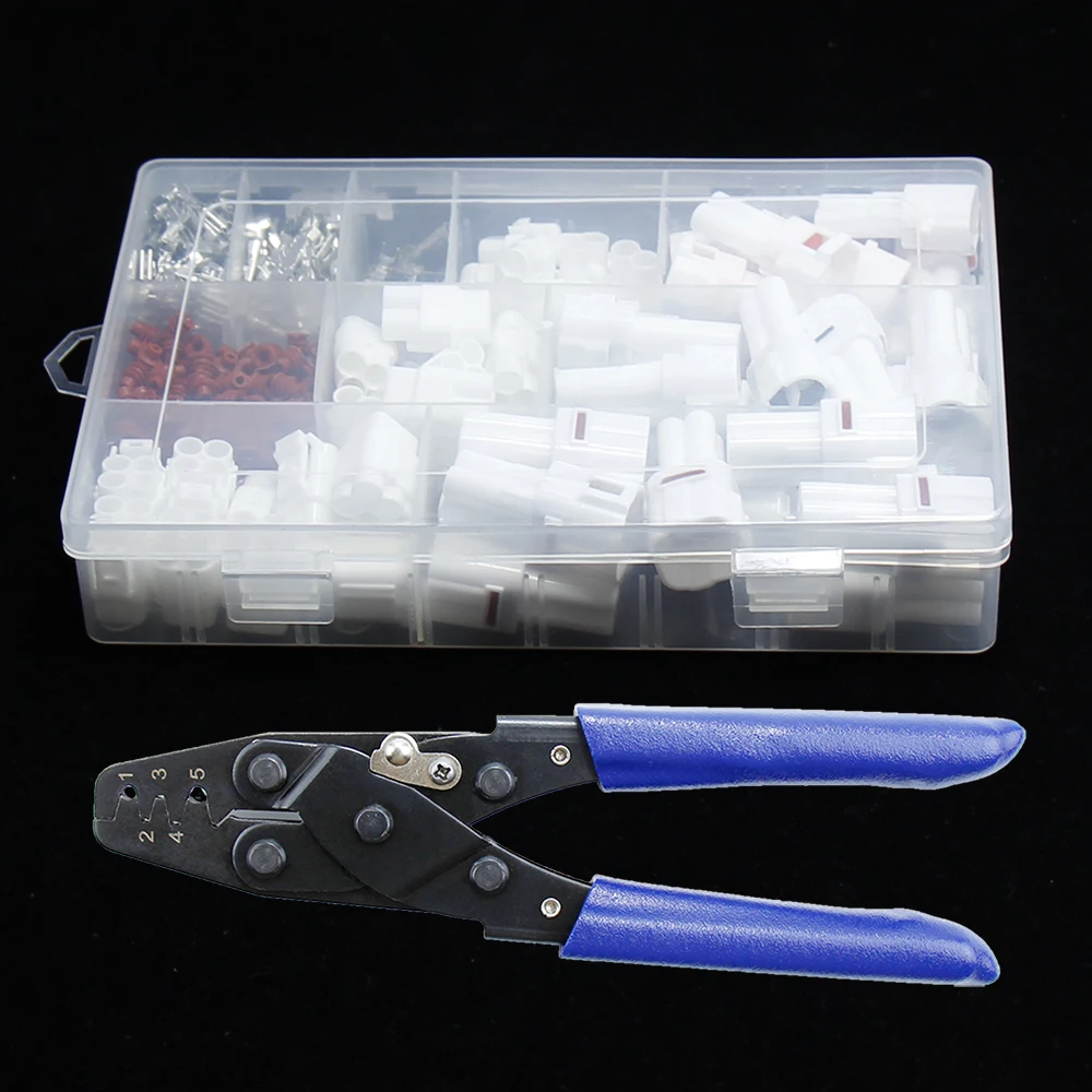 Automóvel e Motocicleta Conector Elétrico, Auto Fio Selado, Terminais Masculino e Feminino, Plug Kit, 2Pin, 3Pin, 4Pin, 30 Pcs, 15Set