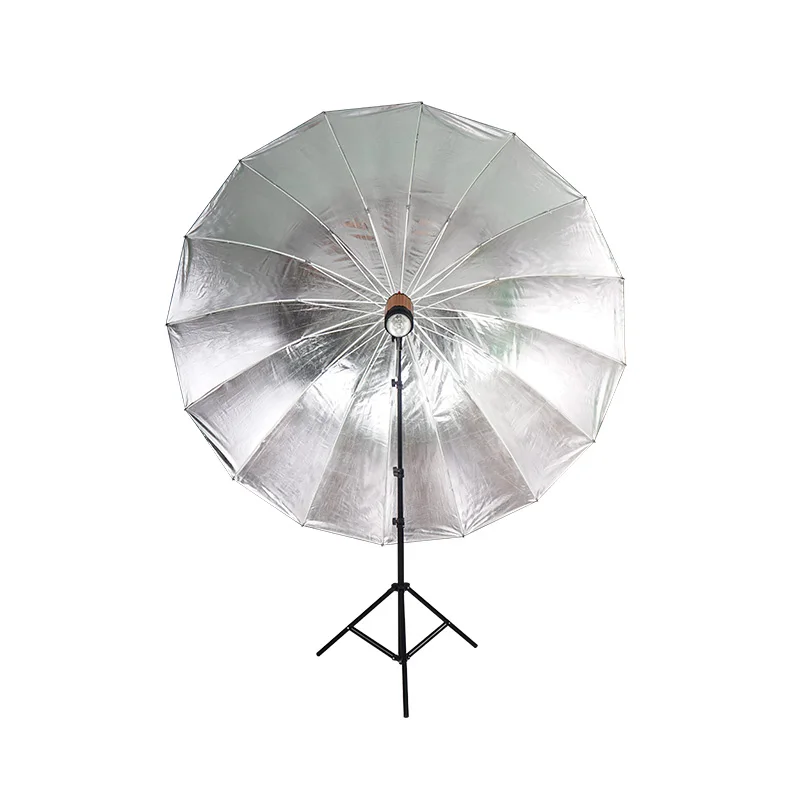 130cm 51 Inch Reflective Umbrella For Photo Studio Flash Deep Parabolic Umbrella Photography Lighting Accessories Black Silver