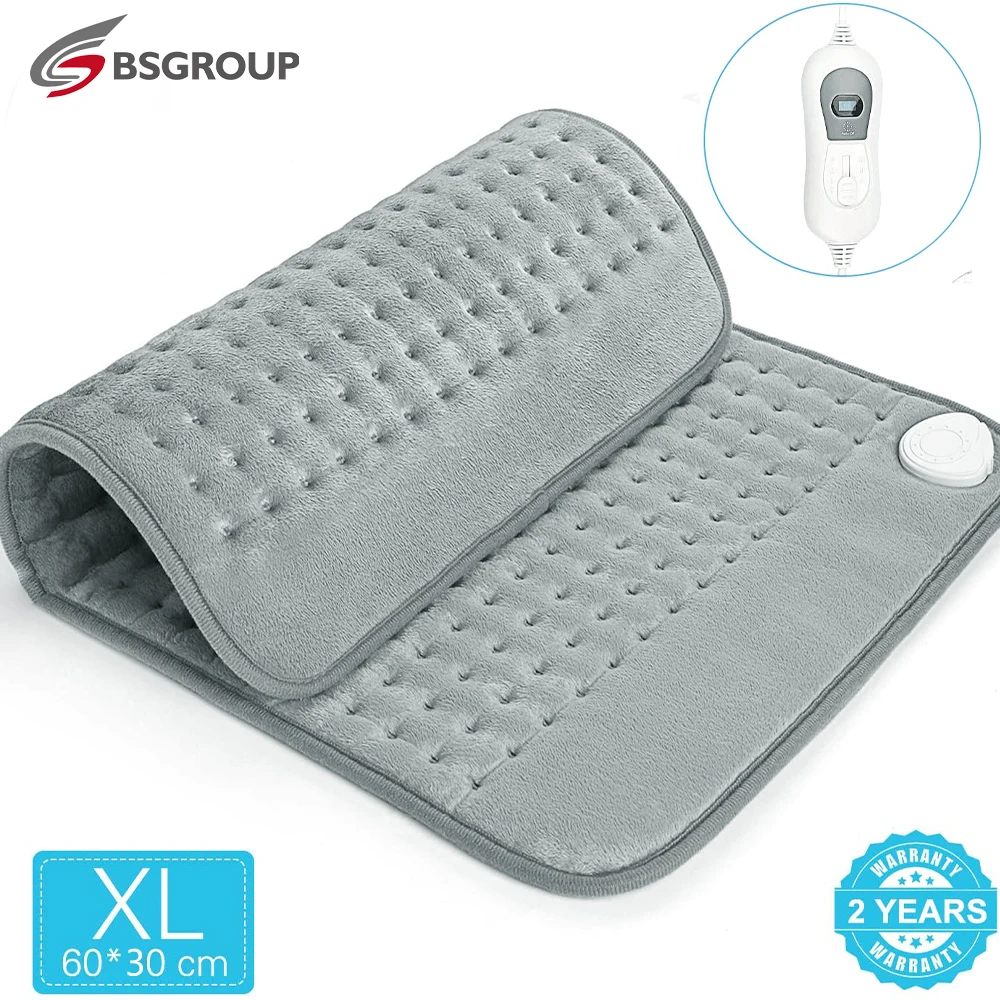 XL King Size 30*60CM 220V-240V Extra Large Electric Heating Pad for Period Cramps Lower Back Pain Relief Heat Therapy EU Plug