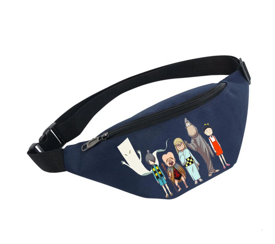 

Unisex Fanny Pack women Belt Waterproof Chest Handbag Waist Bag Ladies Waist Pack Belly Bags For anime GeGeGe no Kitaro