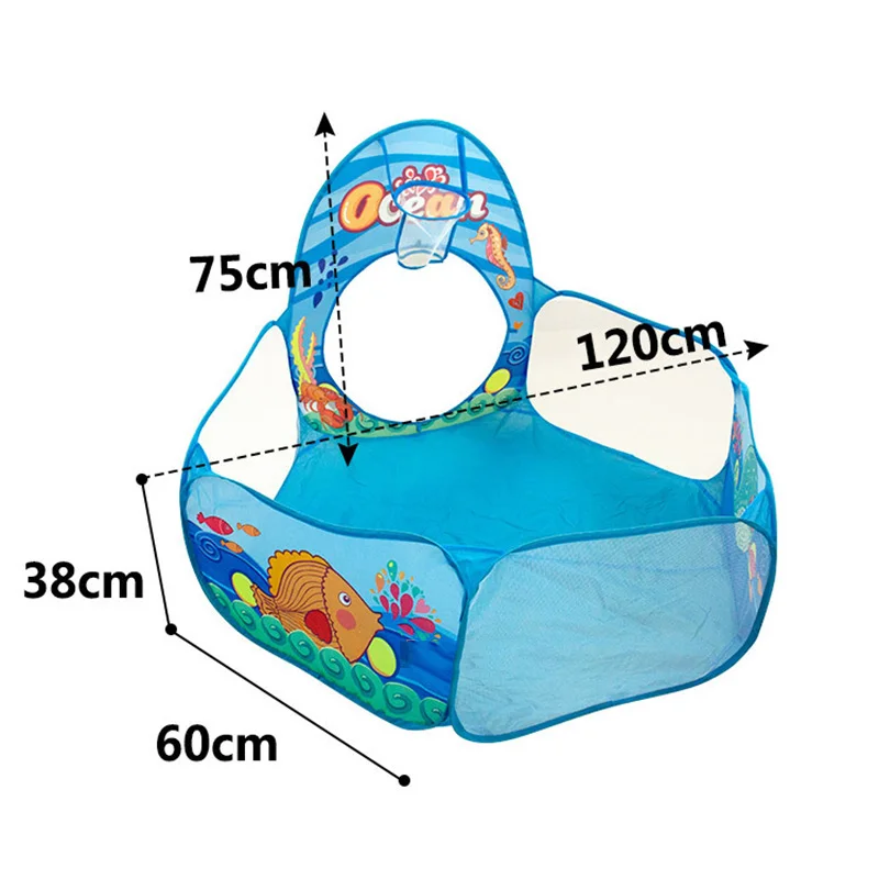 3 In 1 Baby Playpen for Children Ocean Balls Pool Foldable Play Tent Fence Kids Crawl Tunnel Play Indoor Baby Play Yard