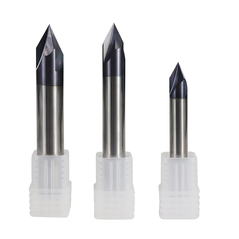 HAMPTON Milling Cutter 90 Degrees Carbide Chamfering Mill 3 Flute Router Bit Engraving Bit for Aluminum CNC End Mill