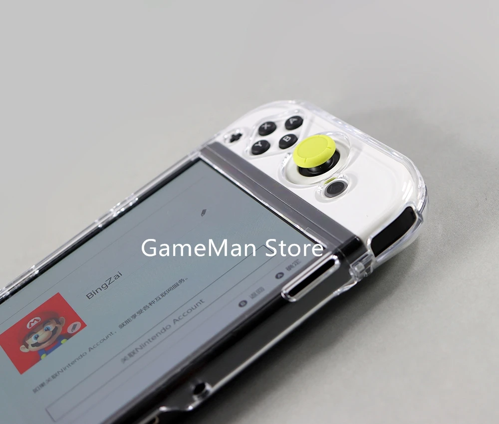 1 unidad para NS Nintendo Switch Oled funda de cristal transparente de alta calidad funda protectora