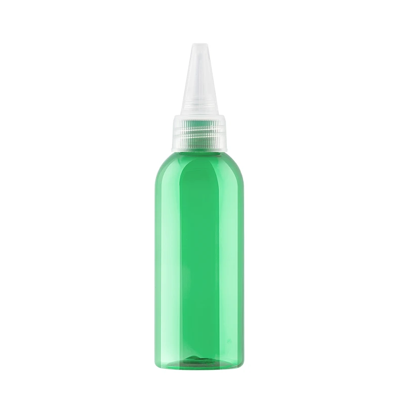 Frasco vazio de plástico pet transparente, 48 unidades, 80ml, com bico longo, tampa de cabeçote, viagem, cosmético, shampoo, recarregável