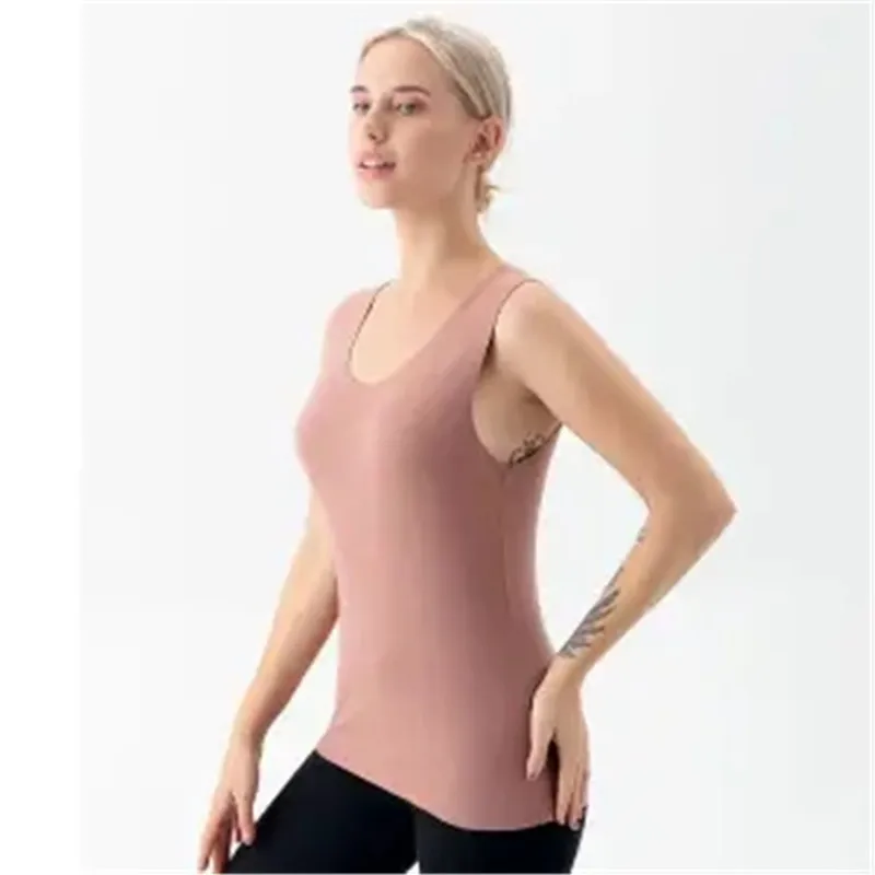 Thermal Shirt Women Sleeveless Elastic Velvet Vest Women Thermal Top V Neckline Warm Underwear Women Soft thermo shirt women