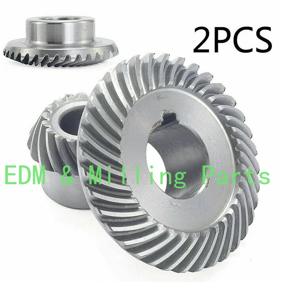 1Set (2pcs) Milling Machine Lifting Gear CNC C77+C96 Helical Mill Gear For Bridgeport