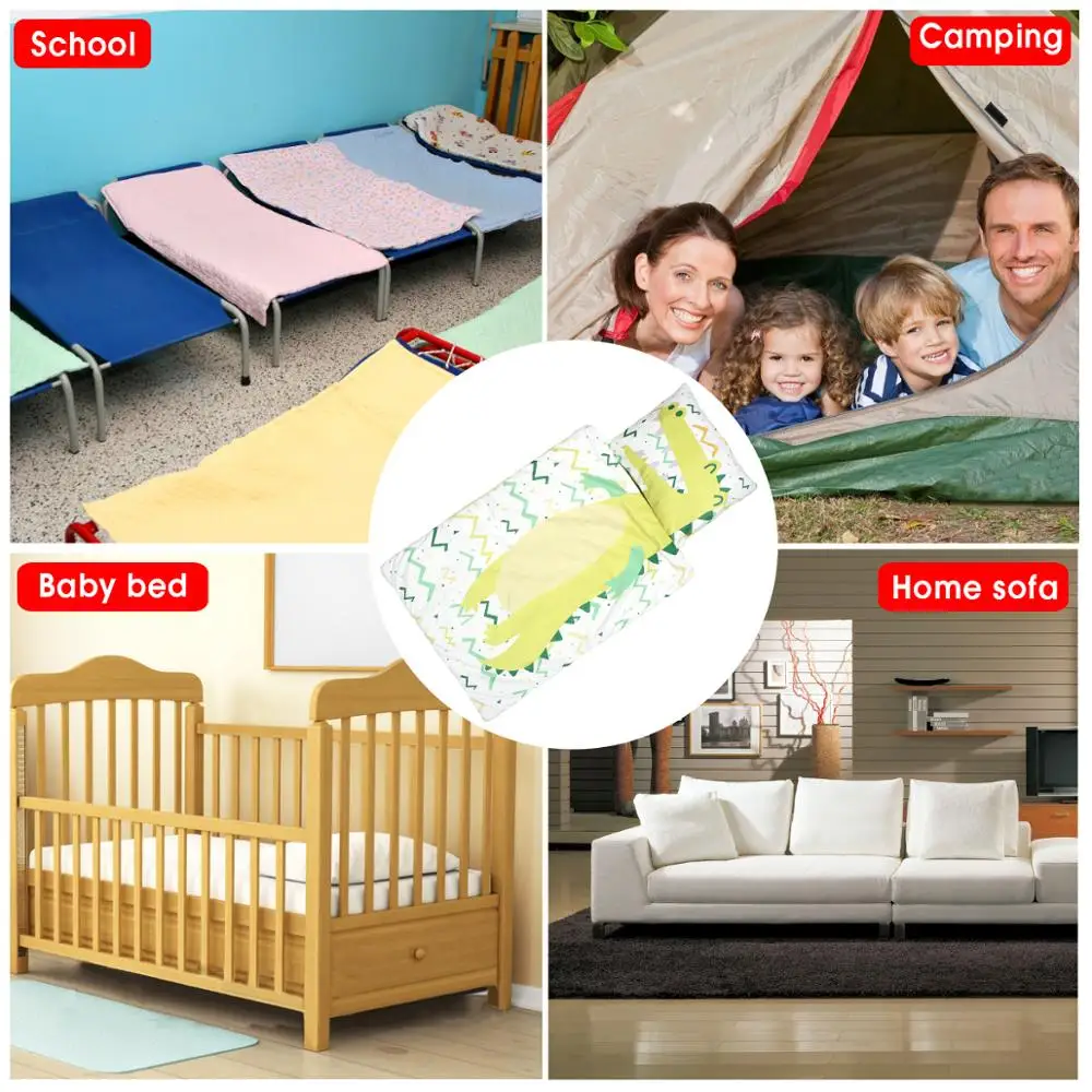 Daycare Nap Mat Lightweight and Soft Kid Napping Mats with Zipper for Preschool Girls Boys Toddlers Kids Napmat Cover