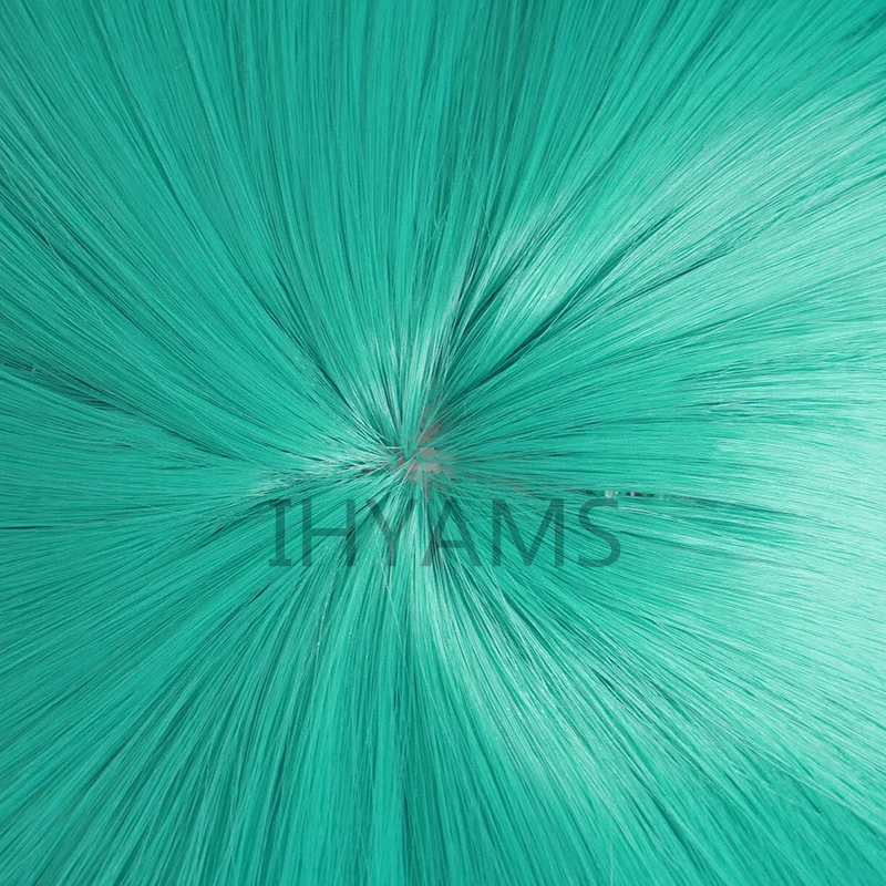 Peluca de Cosplay Bulma/Buruma, pelo sintético rizado verde de 65cm, pelucas para fiesta de disfraces de Halloween + gorro de peluca gratis