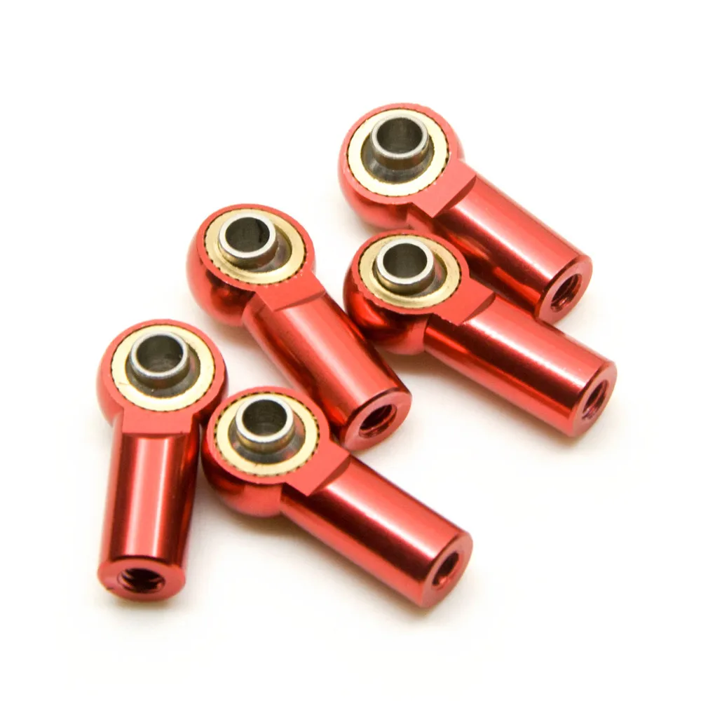 YEAHRUN 5/10pcs Aluminum Alloy M3 Link Rod Joint Ball End Head Holder for Axial SCX10 Sakura D4 1/10 RC Buggy Crawler Car Parts