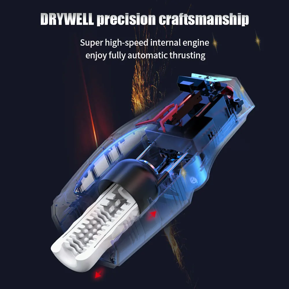 Drywell เครื่องสำเร็จความใคร่อัตโนมัติสำหรับผู้ชายเครื่องดึงการควบคุมความเร็วที่สมจริงช่องคลอดไฮไฟเซ็กซ์ทอยลำโพงบลูทูธสำหรับผู้ชาย